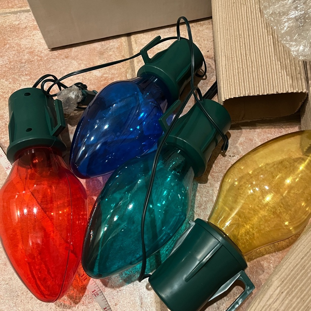 Multicolor oversized outdoor lights